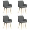 vidaXL Sillas de comedor 4 pcs Tela Gris oscuro 56,5 x 50 x 87,5 cm