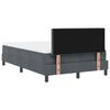 vidaXL Cama Box Spring LED con LED Gris oscuro 120 x 190 cm Terciopelo