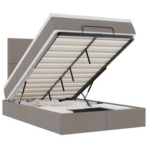 vidaXL Estructura de cama otomana colch&oacute;n tela topo 120x190 cm