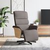 vidaXL Sill&oacute;n reclinable con reposapi&eacute;s tela gris taupe