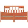 vidaXL Cama sin colch&oacute;n madera maciza de pino marr&oacute;n cera 200x200 cm