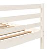 vidaXL Estructura de cama doble sin colchón madera maciza blanco