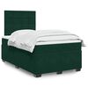 vidaXL Cama box spring con colch&oacute;n terciopelo verde oscuro 120x190 cm