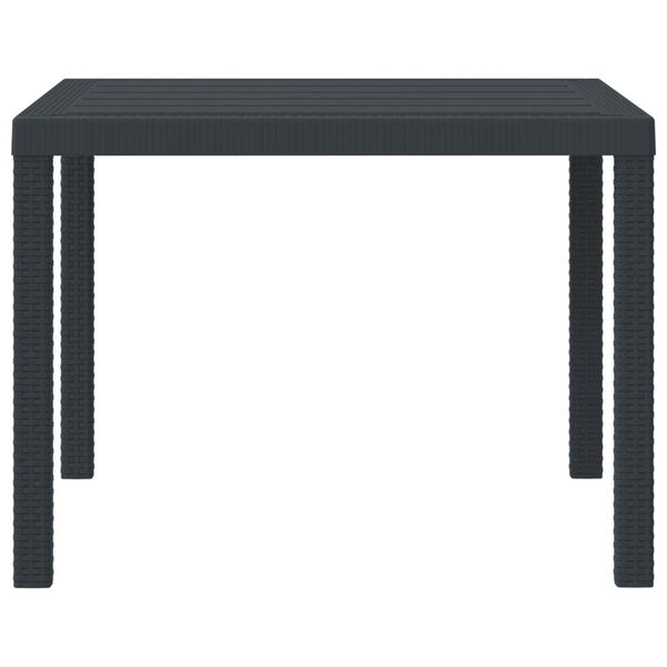 vidaXL Mesa de comedor de jard&iacute;n Antracita 100 x 100 x 73 cm