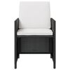 vidaXL Set comedor de jardín 5 pzas ratán sintético y madera negro