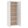 vidaXL Mueble zapatero de madera contrachapada blanco 80x35,5x180 cm