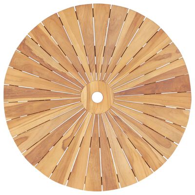 vidaXL Mesa de jardín plegable madera maciza de teca Ø 85 cm