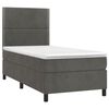 vidaXL Cama box spring con colch&oacute;n terciopelo gris oscuro 80x200 cm