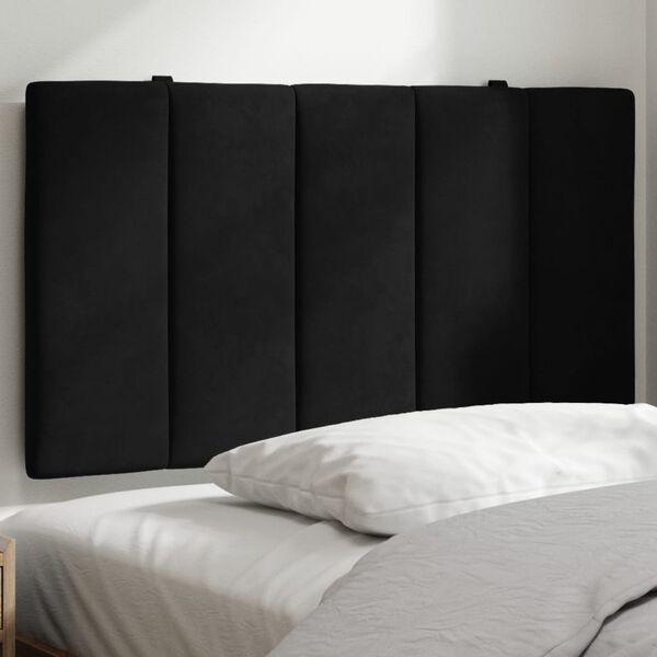 vidaXL Cabecero de cama acolchado Hanko terciopelo negro 90 cm