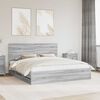 vidaXL Estructura de cama Gris Sonoma 200 x 200 cm Madera Ingenieril