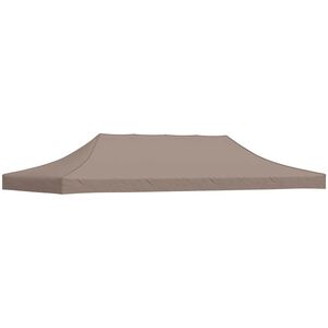 vidaXL Techo de carpa para celebraciones gris taupe 6x3 m 270 g/m&sup2;