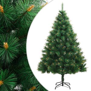 vidaXL &Aacute;rbol de Navidad artificial con bisagras y soporte 150 cm