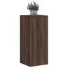 vidaXL Soportes de plantas 2 uds madera marr&oacute;n roble 30x30x70 cm