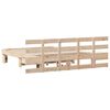 vidaXL Estructura de cama Marr&oacute;n 140 x 200 cm Madera de pino macizo