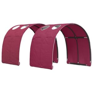 vidaXL T&uacute;nel de cama 2 uds. Rojo Poli&eacute;ster