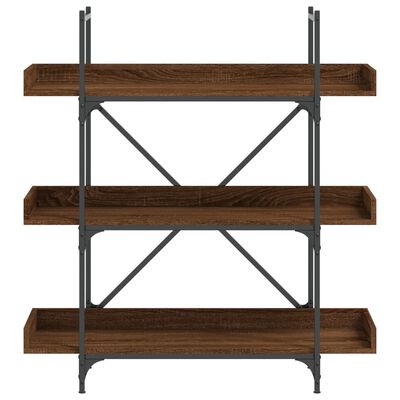vidaXL Librería 3 estantes madera ingeniería marrón 100x33x108,5 cm
