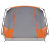 vidaXL Tienda de camping con túnel 4 personas impermeable gris naranja