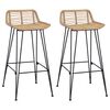 vidaXL Silla de Bar 44 x 46 x 91 cm Hierro redondo de 10 mm
