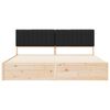 vidaXL Estructura de Cama con Cabecera Tapizada Negro 200 x 200 cm