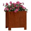 vidaXL Jardinera con patas acero corten oxidado 30x30x30 cm