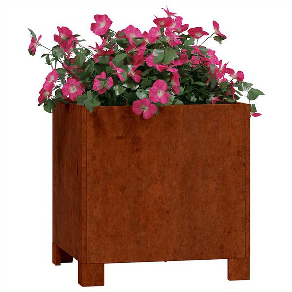 vidaXL Jardinera con patas acero corten oxidado 30x30x30 cm
