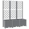 vidaXL Jardinera con enrejado PP gris claro 120x40x136 cm