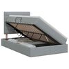 vidaXL Cama con almacenamiento y colch&oacute;n Gris Claro 120 x 200 cm tela