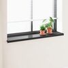vidaXL Umbral de Ventana Negro con Vetado de Madera 120 x 30 x 4,5 cm