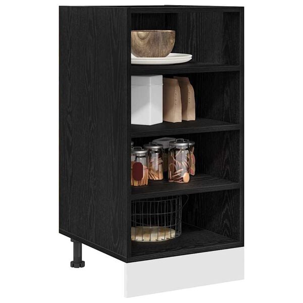 vidaXL Gabinete Base de Cocina Roble negro 40 x 44,5 x 81,5 cm