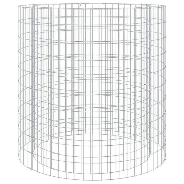 vidaXL Brasero de gaviones hierro galvanizado Ø100 cm