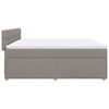 vidaXL Cama box spring con colch&oacute;n tela gris taupe 180x200 cm