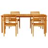 vidaXL Conjunto de Comedor de Jard&iacute;n 7 pcs Marr&oacute;n