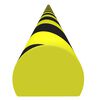 vidaXL Protector de esquina PU amarillo y negro 4x3x100 cm