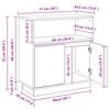 vidaXL Aparador LED 71 x 34,5 x 75 cm Madera de ingenier&iacute;a