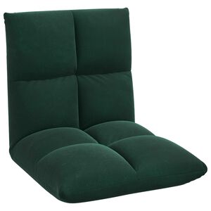vidaXL Silla de suelo Verde oscuro 50 x 61 x 57 cm Terciopelo