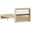 vidaXL Estructura de cama con cabecero madera maciza pino 90x190 cm