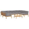 vidaXL Set de sof&aacute;s de palets de jard&iacute;n y cojines 6 pzas madera acacia