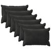 vidaXL Funda de almohada 6 pcs HOUTEN Negro 50 x 75 cm Terciopelo