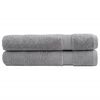 vidaXL Toallas premium SOLUND 2 uds gris 100x200 cm 600 gsm