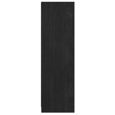vidaXL Estantería/divisor de espacios madera pino negro 36x33x110 cm