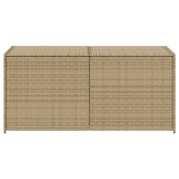 vidaXL Caja de almacenaje de jard&iacute;n rat&aacute;n sint&eacute;tico beige mezcla 283L