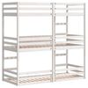 vidaXL Litera triple de madera maciza de pino 80x200 cm