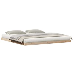 vidaXL Estructura de cama de suelo Natural 213,5 x 204 x 9 cm