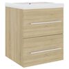 vidaXL Mueble con lavabo madera de ingenier&iacute;a roble Sonoma