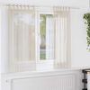 vidaXL Cortinas de gasa con trabillas 2 uds. crema