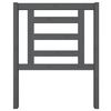vidaXL Cabecero de cama madera maciza de pino gris 81x4x100 cm