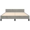 vidaXL Estructura de cama sin colch&oacute;n terciopelo gris claro 140x190 cm