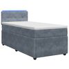 vidaXL Cama box spring con colch&oacute;n Gris oscuro 80 x 200 cm Terciopelo