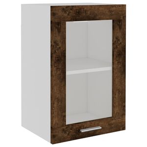 vidaXL Vitrina colgante "Lyon" de roble ahumado, 40 x 31 x 60 cm, madera de ingenier&iacute;a,