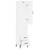 vidaXL Aparador alto madera contrachapada blanco 34,5x34x180 cm